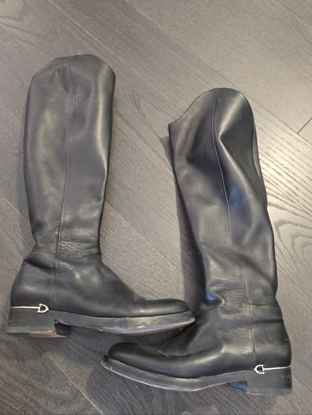 Gucci Black Leather Over-the-Knee Riding Boots - Picture 3 of 3